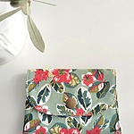 Le porte carte - Hibiscus amande