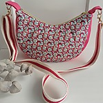 Le sac demi-lune - Jasmin grenadine