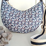 Le sac demi-lune - Jasmin indigo